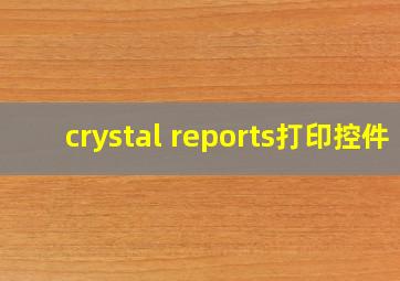 crystal reports打印控件